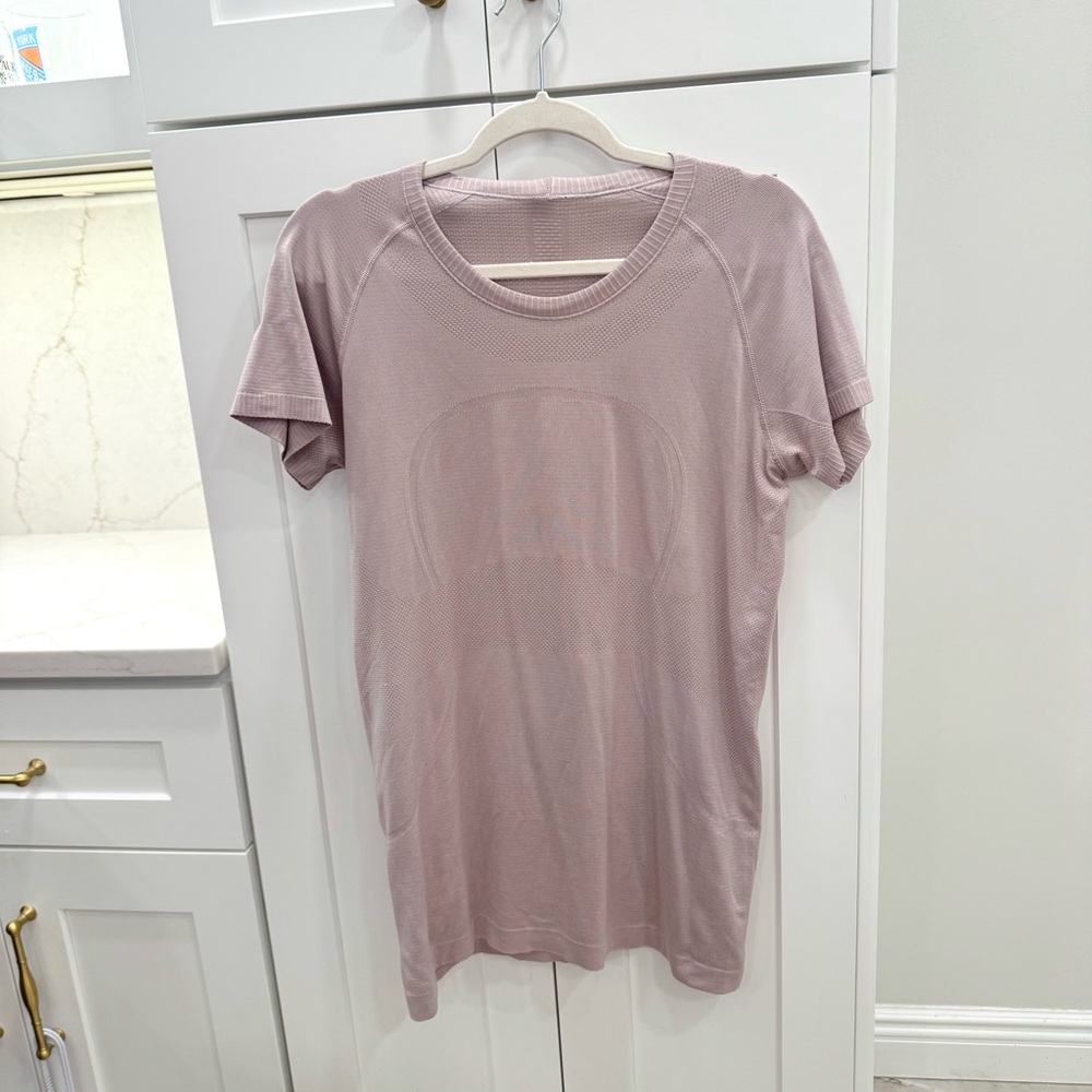 Lululemon Swiftly Tech Short Sleeve Top Size 12 Dusty Purple Pink Mauve